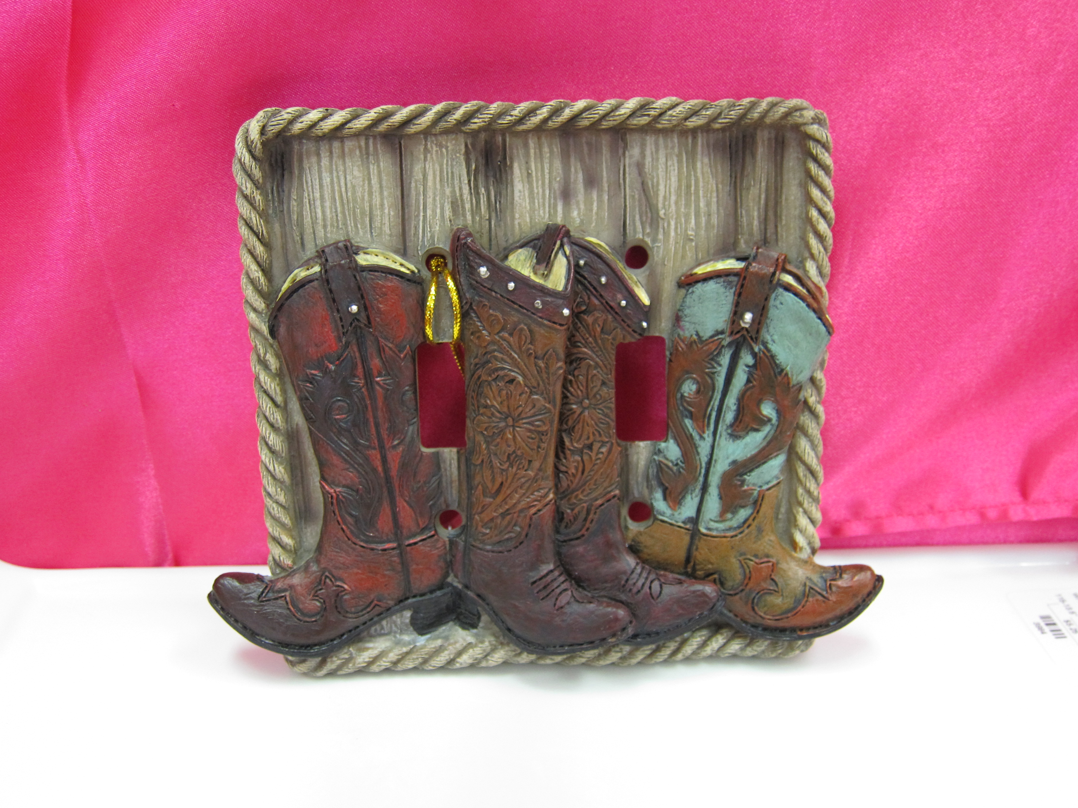 Cowboy Boots Double Light Switch